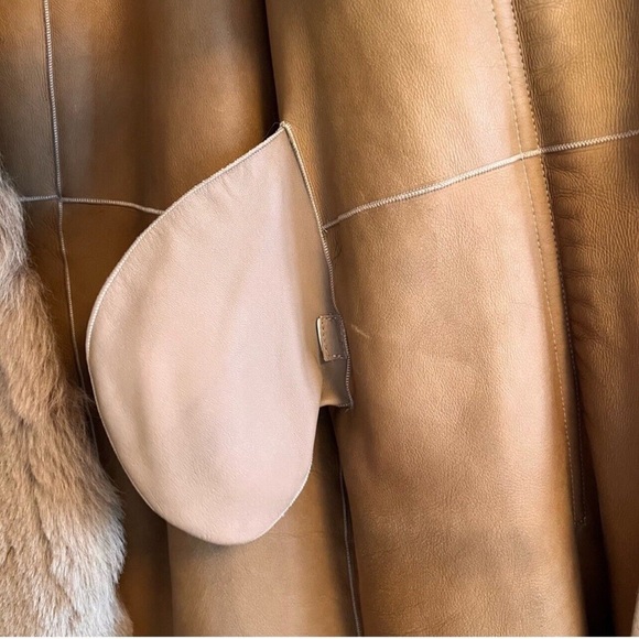 Zara studio limited edition reversible shelling fur coat in beige ❤️ real fur - Picture 5 of 8